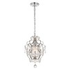 riomasee Mini Chandelier Modern Chrome Crystal Ceiling Light Fixture 1-Light