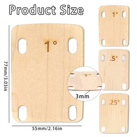 3pcs Guitar Neck Shims Boxwood Wodden Neck Shim for Neck Bottom Adjustment Shim Guitar Accessories 0.25 0.5 1 Degree