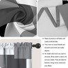 ULQUISNCE Dark Grey Tier and Swag Window Curtain Set, 3Pcs