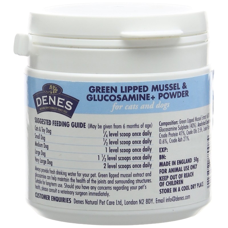 Green Lipped Mussel With Glucosamine+ Powder 50g