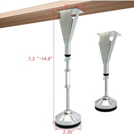 3 Pack Adjustable Height Center Support Leg for Bed Frame, Bed Center Slat Heavy Support Leg, Extra Durable Steel Support Legs | Suitable for Bed Frame, Bed Center Slats, Cabinet and Wooden Furniture