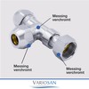 VARIOSAN 10360 3/8 Inch Brass T-Piece Distributor for Angle Valves,