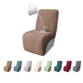 ROFASVCO 100% Waterproof Sectional Recliner Couch Covers for Reclining Couch L Shaped Corner Sectional Sofa Cover Jacquard Stretch L Shape Recliner Slipcovers (Additional Seat Cover, Light Coffee)