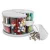 Deflecto Rotating Carousel Craft Organizer, 9-Canister, Includes 3" and 6"