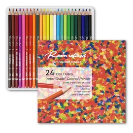 RAAM REFINED 72 Premium Colored Pencils for Adult Coloring, Artist Soft Series Lead Cores with Vibrant Colors, Professional Oil Based Colored Pencils, Gift Box