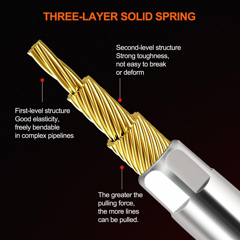 Fnvarak Fish Tape 33ft Wire Puller Running Electrical Wire Cable