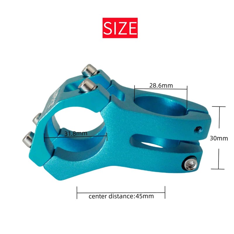 TRKIMAL 31.8 Short Handlebar Stem 45mm Stem for Road Bike,