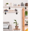 MUZIK 4 Pack Pipe Floating Shelf Bracket Heavy Duty, Black