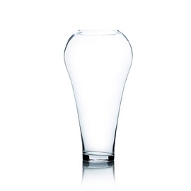WGV Tall Urn Glass Vase, Width 8", Height 16", (Multiple Sizes Choices) Clear Floral Planter Container Storage Pot Centerpiece, Wedding Event Home Decor, 1 Piece (VUV1216)