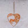 levandeo Heart 12 x 13 cm Metal Hanging Bird Garden