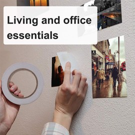 1/2 Inch x 164 Feet Double Sided Tape, Transparent Tape，Fabric Tape Double Sided,Perfect for Bonding and Crafting Projects,Crafts and Scrapbooking