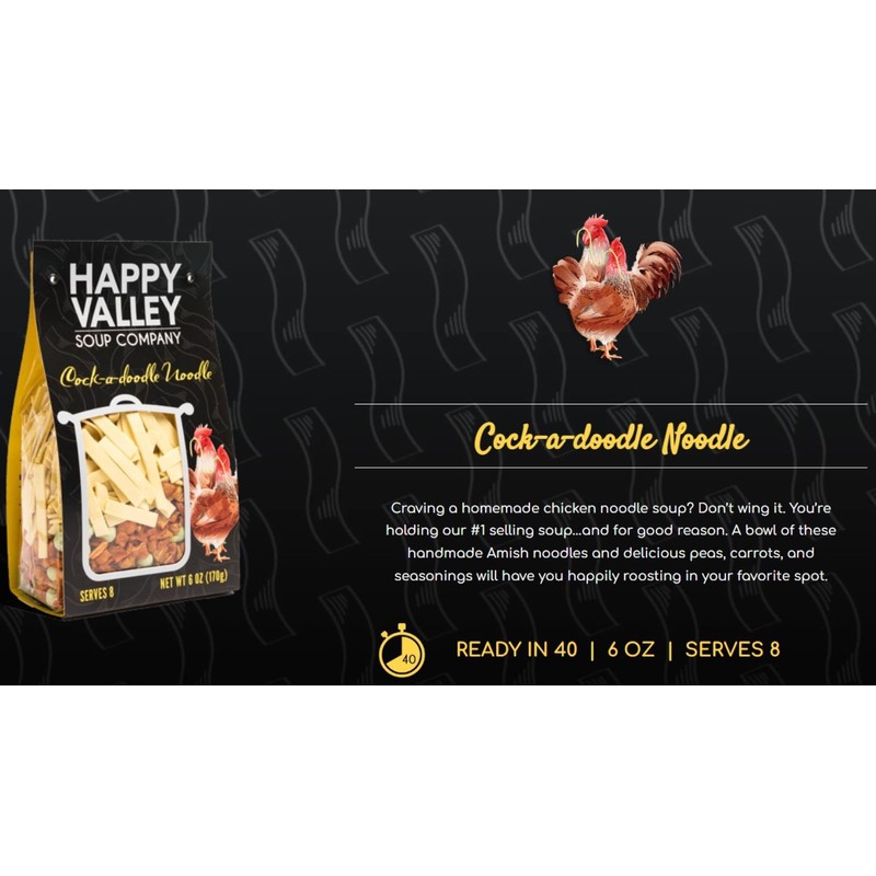 Noodle Soup with a Cock-a-doodle Doo by Happy Valley Soup
