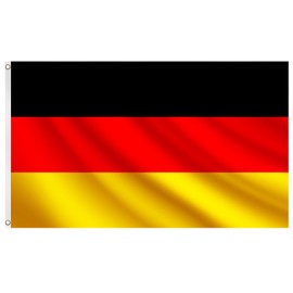 COCOSY Germany Flag - 90 x 150 cm 100% Polyester Germany Flag with Brass Eyelets - Weatherproof & Durable German Flag for Sports and Celebrations