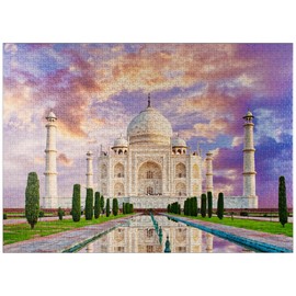 View of Taj Mahal During Sunset - Premium 1000 Piece Jigsaw Puzzle for Adults