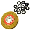 Steel Wire Wheel/Brush with Shaft adapters for 6" and 8"