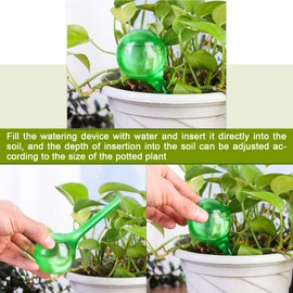 LOCOLO Pack of 12 Small Plants Watering Balls - 13 x 5 cm Plants Watering Balls Potted Plants Self-Watering PVC Watering Balls Water Dispenser for Plants
