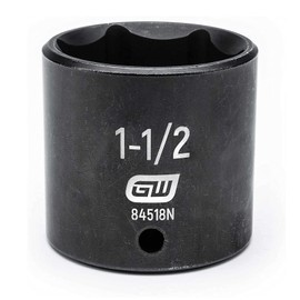 GEARWRENCH 1/2" Drive 6 Pt. Standard Impact Socket, 1-1/2" - 84518N