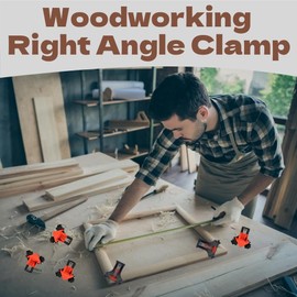 Winkelspanner,6pcs Eckenspanner Set,Eckspanner für Brettstärken,Positionierwinkel Eckenspanner,Winkelzwinge für Holzarbeiten,Engineering,Fotorahmen