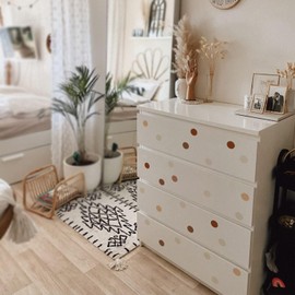 funlife Polka Dot Wall Decal, Peel and Stick Wall Stickers, Transparent PVC Kids Wall Art Decor for Revamping Nursery Bedroom Playroom