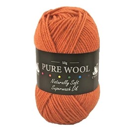 Cygnet Pure Wool Knitting Yarn/Wool - 50g Superwash DK Knit Ball - 26 Shades (Copper - 4888)