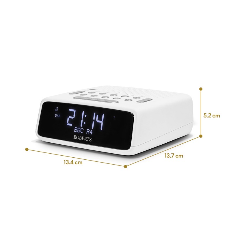 Roberts ORTUSDAB FM/DAB/DAB+ Bedside Alarm Clock with large LCD VA