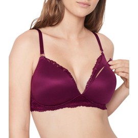 Victoria's Secret Nursing Bra for Breastfeeding, Maternity Bra for Pregnancy, Wireless, Lightly Lined, Body by Victoria Collection, Maroon (32DDD)