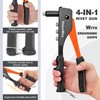 ValueMax 4-in-1 Hand Riveter/Rivet Gun, Pop Rivet Tool Kit with