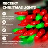RECESKY 2 Pack Christmas String Lights with Built-in Timer -