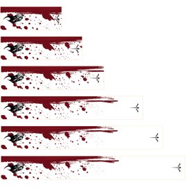 White Water Archery Non-Laminated White Blood Trail Grim Reaper Arrow Wraps 15 Pc Pick Length Width (5, 1)