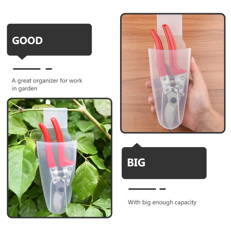 Yardwe Pruning Shears Storage Box 8.5 Inch Transparent Plastic Organizer