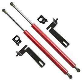 XIANGSHANG Vezel RV3 RV4 RV5 RV6 Hood Damper Red Carbon, Red, Glossy, Genuine Carbon, Lift Support, Food Shock, Vehicle Remodeling, Hydraulic Damper, Left and Right Set, Set of 2
