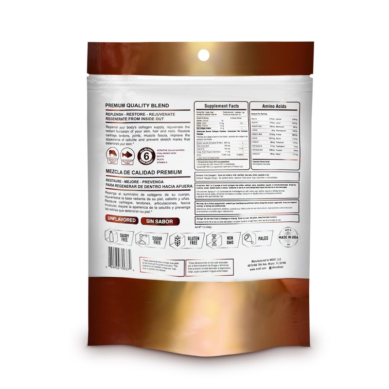 Multi Collagen Booster Powder – Extra Strength Collagen Supplement with