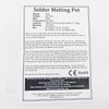 Prince August Solder Melting Pot for Low Melting Point Metal