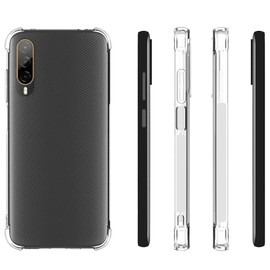 USTIYA Case for HTC Desire 22 Pro 5G Clear TPU Four Corners Protective Cover Transparent Soft