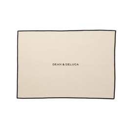Dean and Deluca Heavy Overlock Placemat Natural x Black Approx 12.6 x 17.7 inches (32 x 45 cm)