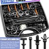 Taiss 220pcs Car Wire Loom Clips Assortment,15 Sizes Nylon Universal