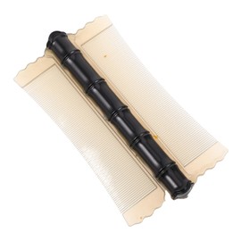 WOONEKY Pet Grooming Double-sided Comb for Dandruff Fine for Dogs Kids Easy Hair Detangler Stylish Bamboo Design