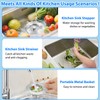 Telsitine Upgraded 3-in-1 Kitchen Sink Drain Strainer, 304 Stainless Steel