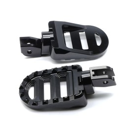 MZS Motorcycle Foot Pegs, Front Footpegs MX Serrated Driver Wide Pedal Rest CNC Black Compatible with Diavel 2011-2018 / Diavel 1260 2019-2023 / Diavel S 2018-2023