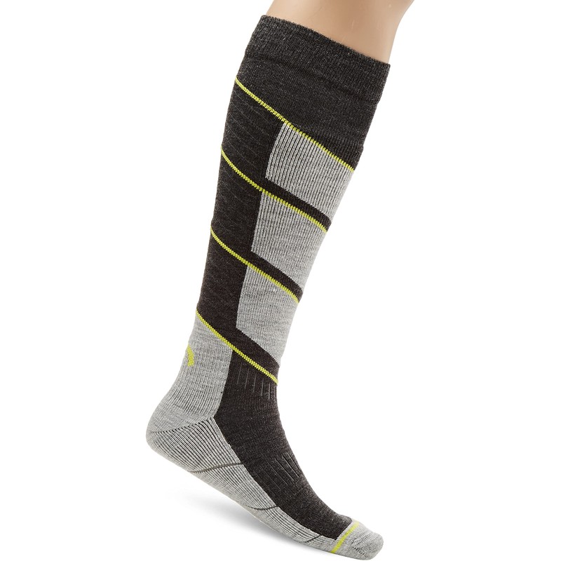 HEAD Unisex Kneehigh socks, Dark grey / yellow, 31