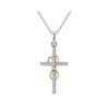 RTY Sparkling Cross Necklace Infinity Symbol Jesus Cross Pendant Necklace