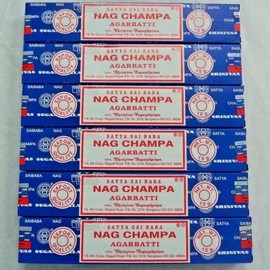 New Original Blue Box Satya India  Scented Aroma Freshener Fragrance Nag Champa Incense Sticks: 6 x 15 Gram/Boxes or sample package Perfume Light - Color: 6×15g enjoy package