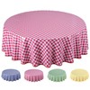 Oilcloth Tablecloth Washable Round 140 cm Red
