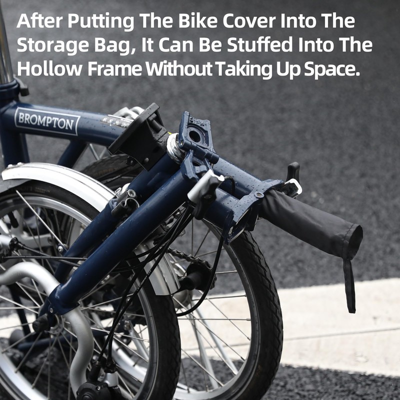 Rhinowalk Dust Cover for BROMPTON Folding Bike -Lightweight, Frame Hidden,