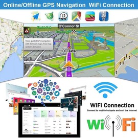 Android 14 Car Stereo for Ford Transit Custom 2020-2024, 10inch Touch Screen Radio Head Unit Replacement with Wireless CarPlay Android Auto GPS/FM/WiFi/SWC/AHD Backup Camera/Mirror Link/Mic/