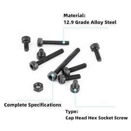 Juego de tornillos de cabeza hexagonal M3 de aleación de acero, surtido de tuercas de tornillos, 280 piezas/caja M3, cabeza hexagonal, tuerca de tornillo, tornillo métrica, cierre a máquina, surtido