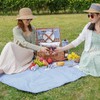 Picnic Basket for 2, Insulated Willow Picnic Baskets with Shoulder