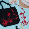 FINGERINSPIRE 2 Pcs Red Plum Blossom Shape Appliques 53x17cm Flower