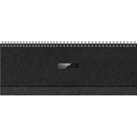 BRUNNEN Landscape Appointment Book Model 774 (2025) "Suburb Streets", 2 Pages = 1 Week, 326 × 102 mm, 112 Pages, Natural Cardboard with Extended Back Panel, Black