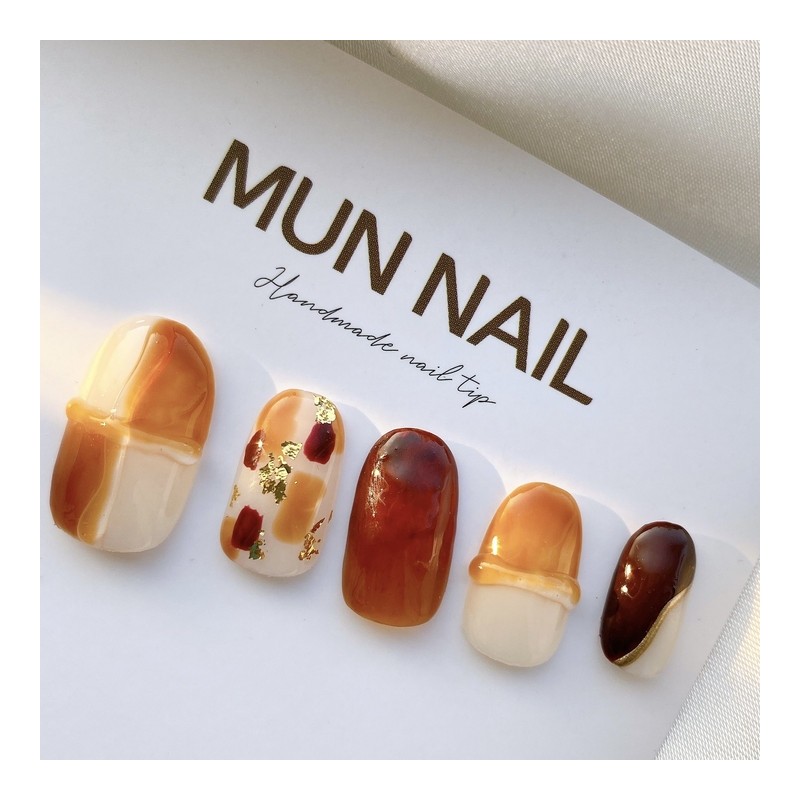 MunNail Almond Nail Tips - Round / MunNail 아몬드 네일팁